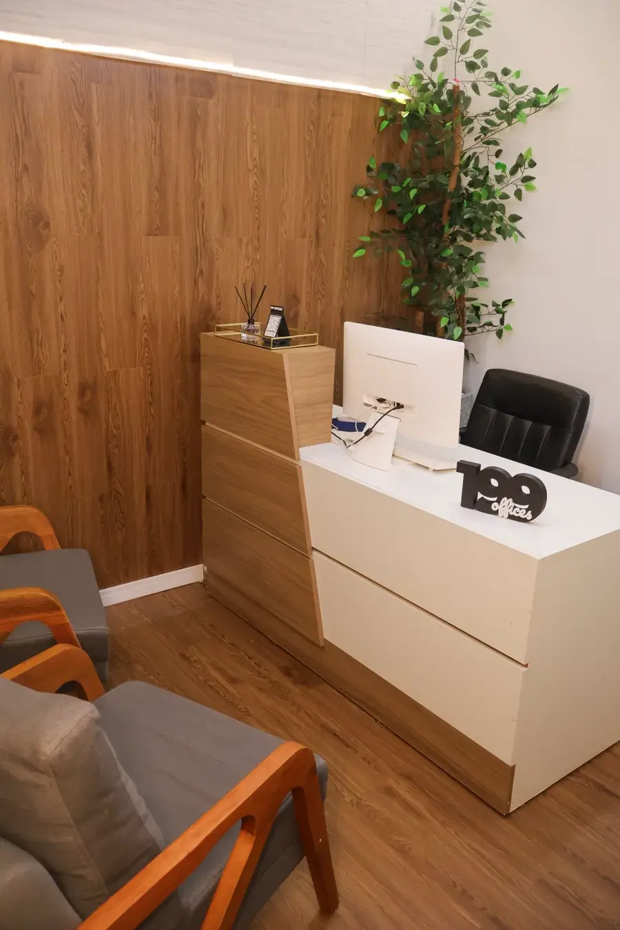 Recepção do 199 Offices em Campo Grande MS — ambiente profissional para empresas e MEIs