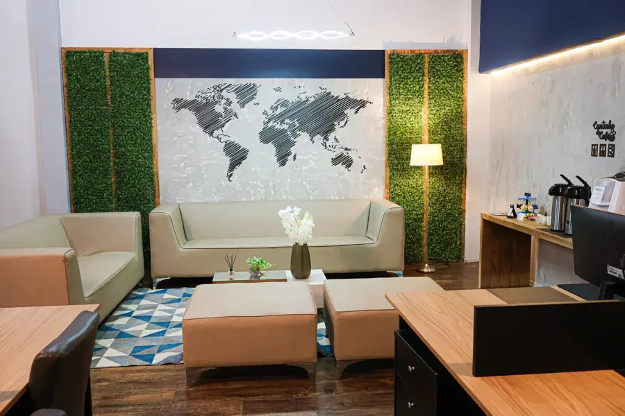 Ambiente de convívio do 199 Offices onde empreendedoras trocam experiências em Campo Grande MS
